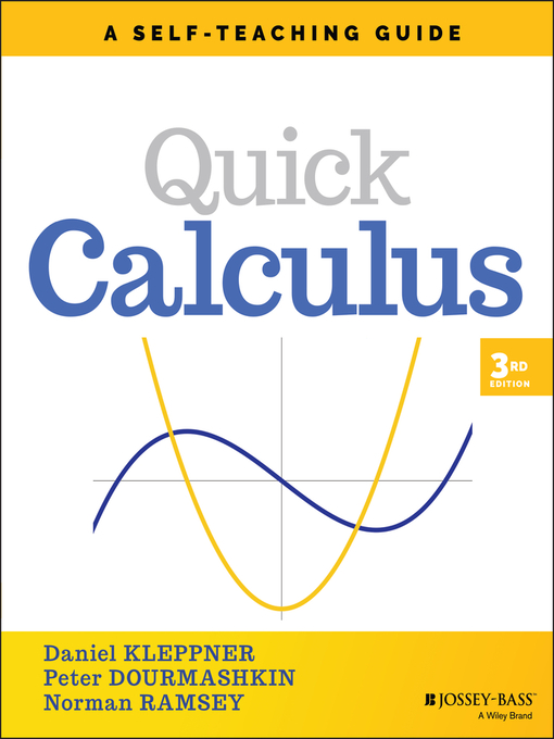 Title details for Quick Calculus by Daniel Kleppner - Available